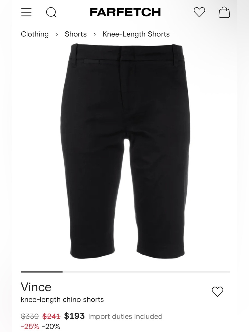 VINCE Black Knee-Length Chino Shorts Sz 4 Modern Minimalist - Picture 4 of 12
